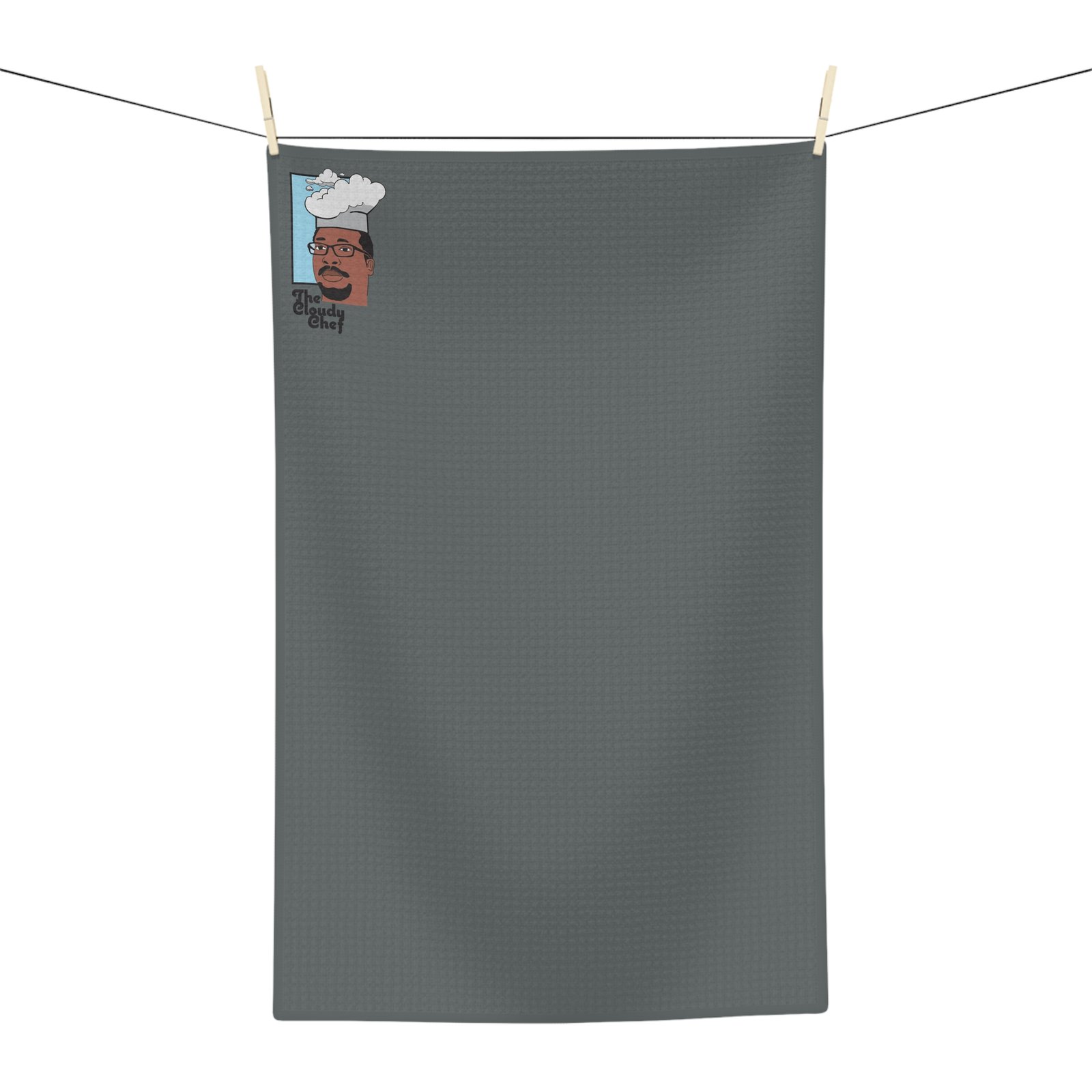 Copy of Chef Cartoon Illustration Microfiber Tea Towel | Kitchen Chef Design - Image 4