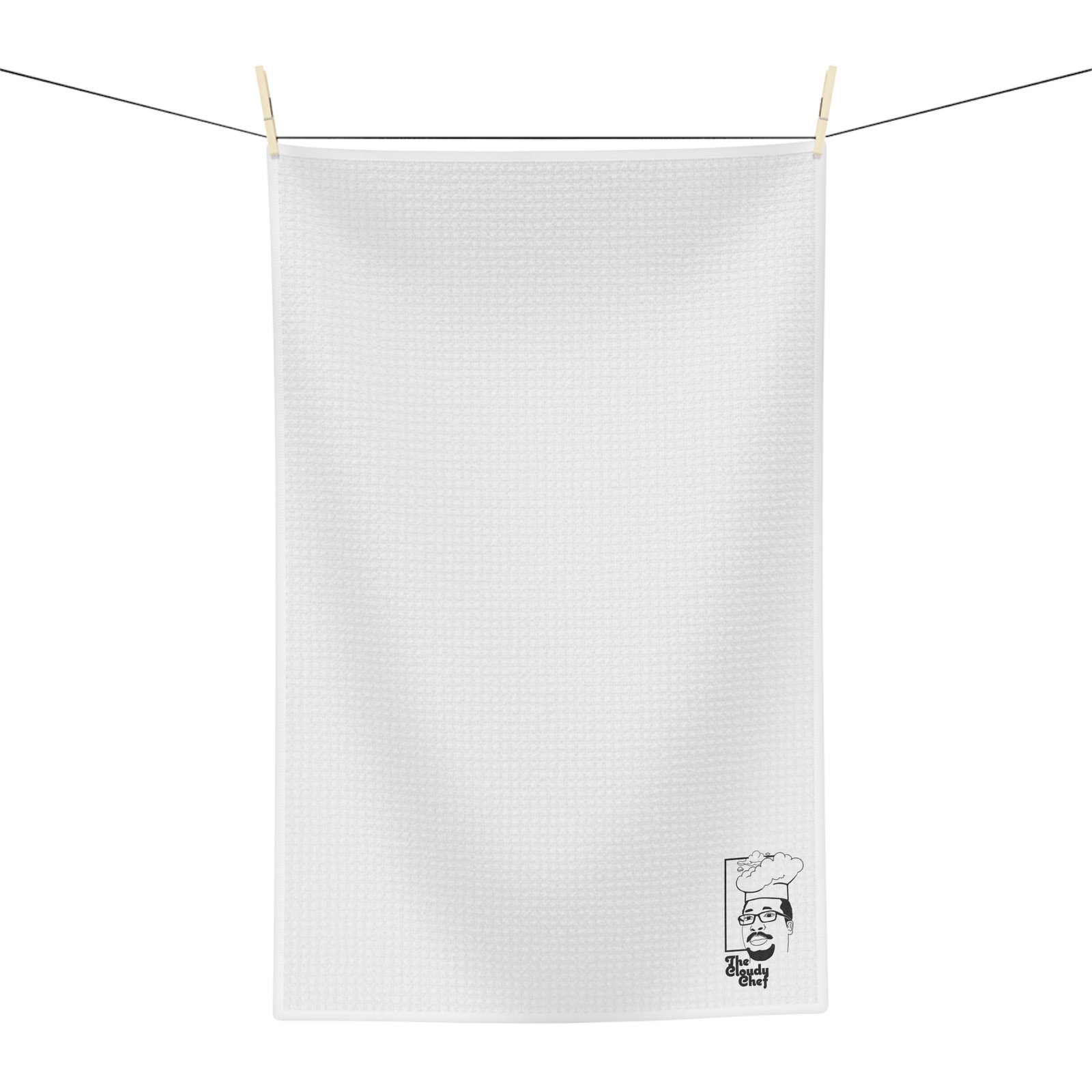 Chef Cartoon Illustration Microfiber Tea Towel | Kitchen Chef Design - Image 4